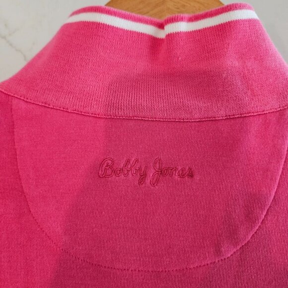 Bobby Jones Pima Cotton Pink 1/4 Zip Pull Over, Men's Large - Picture 4 of 9